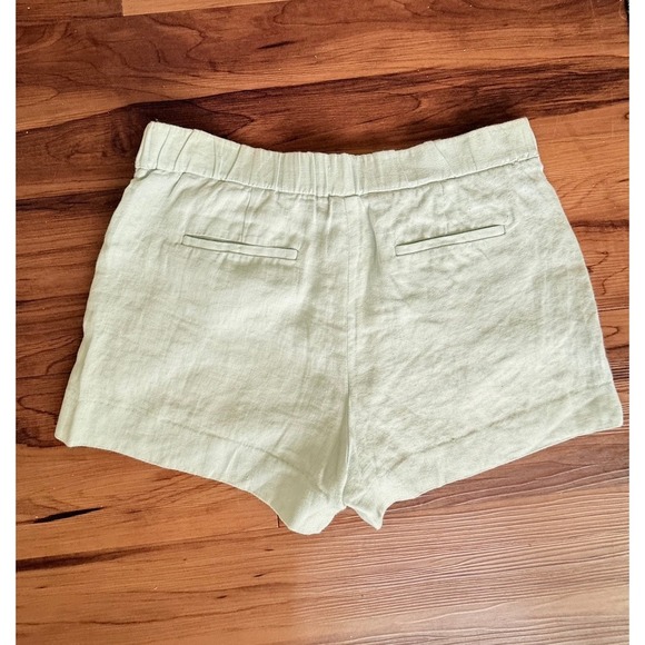 J.Crew Light Green Linen Blend Shorts Elastic Waist Casual Cute Summer Size4 - Picture 3 of 4